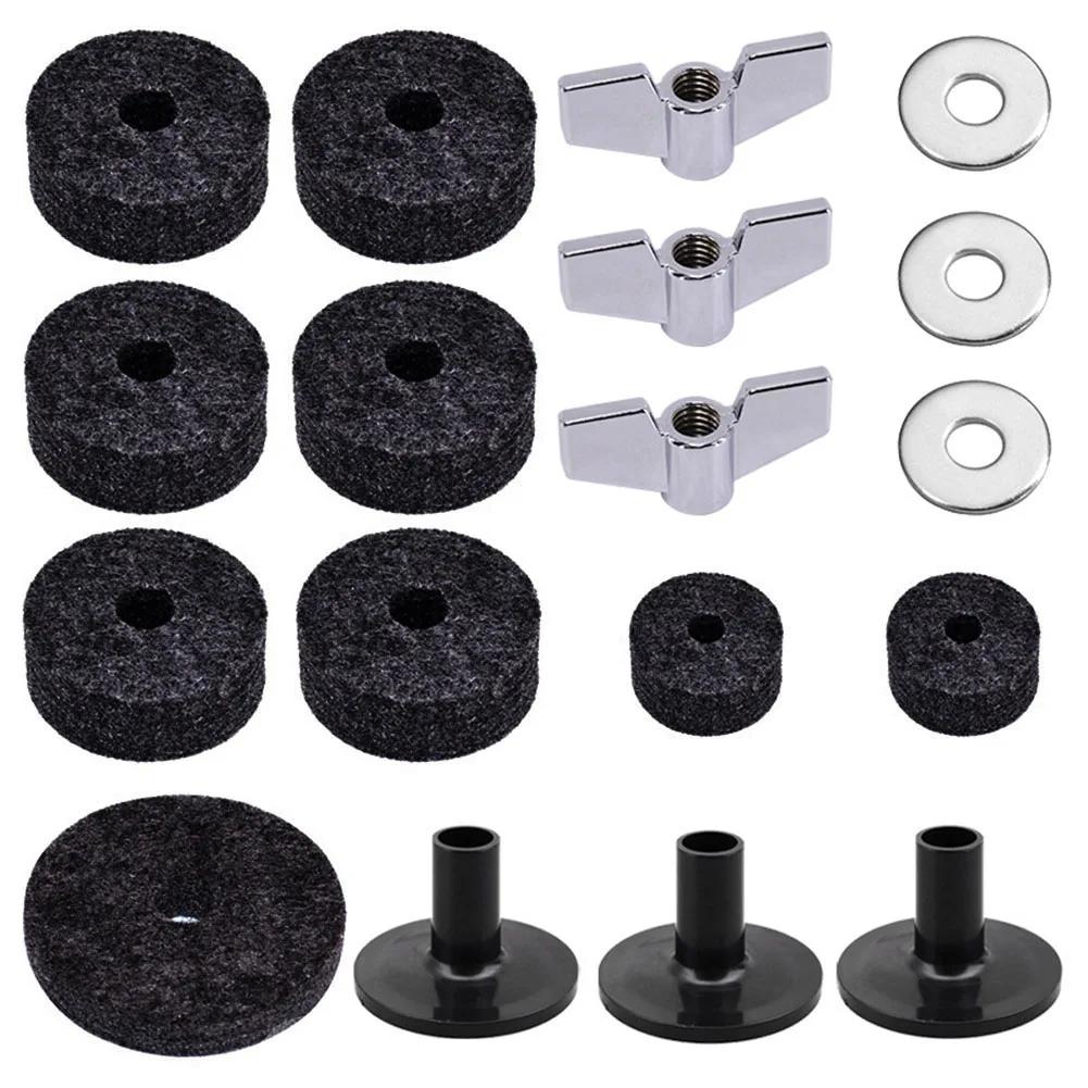 18 PCS Substituição Bateria Sentiu Set Drum Stand Feltro Cymbal Manga Percussão Parte Antiderrapante Instrumen TDIY Drum Acessórios Substituir - Image 1