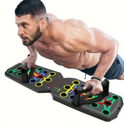Placa portátil dobrável push-up, tapete antiderrapante multifuncional com alça, exercício de fitness em casa, peito, abdômen e braços - Image 1