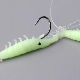 DNDYUJU-Conjunto de isca de pesca macia, isca de camarão luminosa, falsas iscas sem verme, brilham no escuro, 5 sacos - Image 5