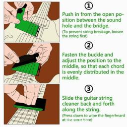 Guitarra elétrica String Scrubber Rub Cleaning Tool, Bass Maintenance Care, Guitar String Cleaner, Acessórios para guitarra acústica - Image 3