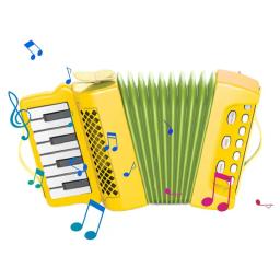 Cartoon acordeão brinquedo para crianças, instrumento musical, instrumento para crianças, mini - Image 1