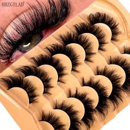3D Cílios Postiços Naturais, 5D Cílios Fofos, Mangá Cruz Macia, Extensão dos Cílios Wispy, Nova Maquiagem, 7 Pares - Image 1