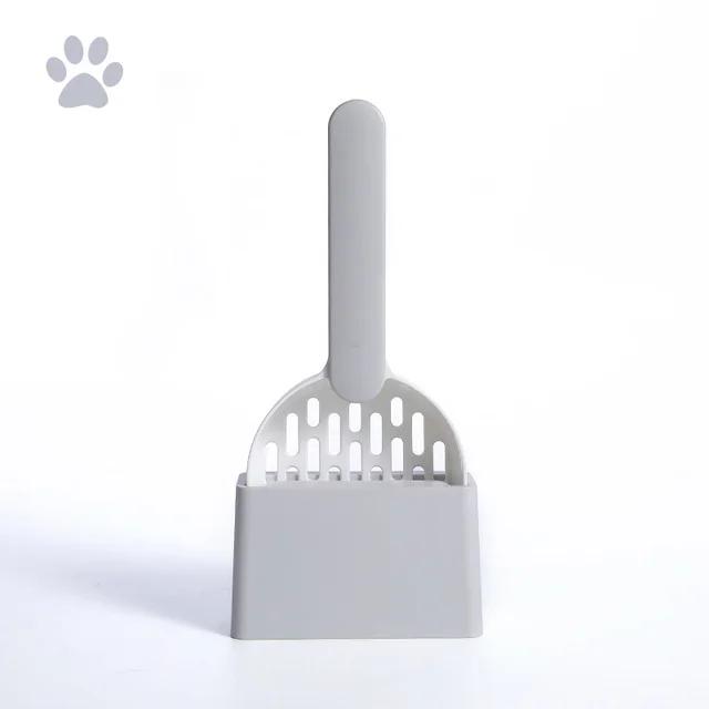 Colher De Linheira De Gato De Plástico Com Base, Pá Auto Limpante, Vaso Sanitário Do Gatinho, Suprimentos De Gato, Caixa - Image 1