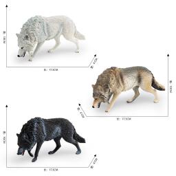 Estatueta de animais selvagens para crianças, figuras do lobo norte-americano, brinquedo educativo, simulação, sólido, selvagem - Image 3