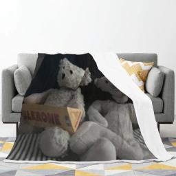 Urso Alfa e Sam Cobertor de Flanela Confortável, Macio Macio Decoração Do Quarto, Cobertores Do Sofá, Consolador, Casa E Decoração - Image 2