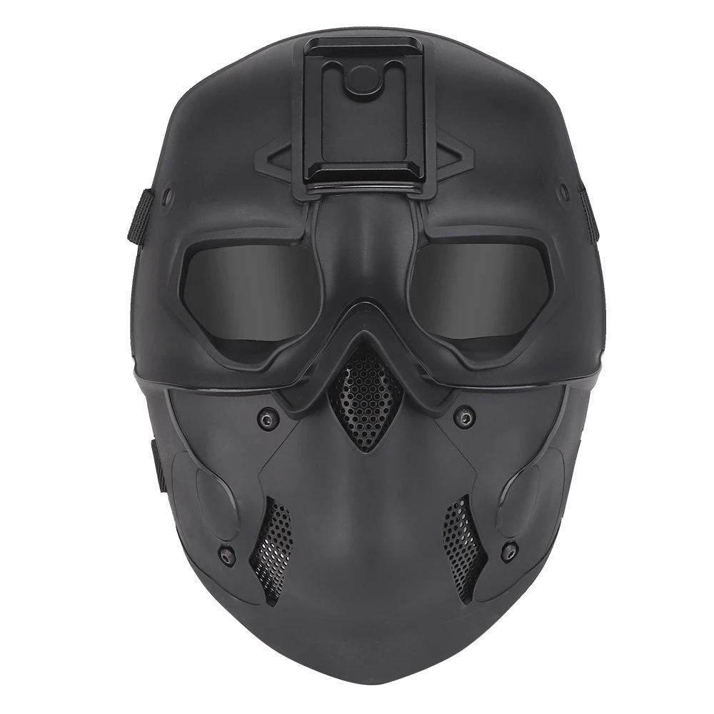 Máscara selvagem tática para caça Airsoft, leve máscara facial completa, capacete de camuflagem, proteção ao ar livre, ventilador, Halloween - Image 1