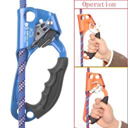 Escalada montanhismo arborist mão ascendente rapel dispositivo de engrenagem braçadeira para corda de 8-12mm - Image 1