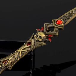 Douluo Anime Peripheral Zinc Alloy Carving Knife, Huo Yuhao, AEG Modelo de Arma Necromântica, Artesanato Ornamentos, Brinquedos Presente, 22cm - Image 2
