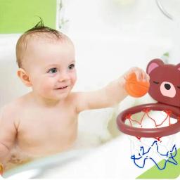 Basquete com ventosa para crianças, brinquedos do banho do bebê, 3 bola, banheiro, banheira, chuveiro, jogo de água, brinquedo para crianças - Image 3