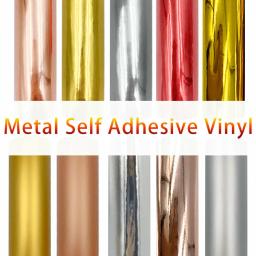 Vinil adesivo permanente de metal brilhante escovado, 6 folhas, 12 "x 10", pacote de vinil para artesanato, decoração, scrapbooking para corte - Image 1