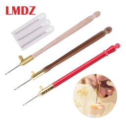 Lmdz bordado tambour gancho com 3 agulhas de metal caneta bordado ponto cruz artesanato kit crochê francês para diy costura tricô - Image 1