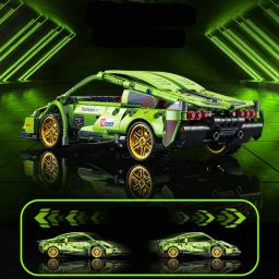 Blocos de construção Super Racing Car Pull Back criativo, modelo técnico do veículo, tijolos de construção DIY, brinquedos para meninos, presentes, 586pcs - Image 4