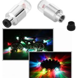 Luzes luminosas roda para motocicleta e bicicleta, tampa da válvula do pneu, LED universal, impermeável, acessórios do carro, 2PCs - Image 4