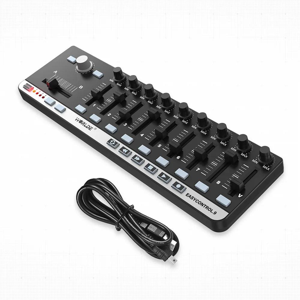 Worlde-Portátil Mini Controlador de Teclado MIDI, Controle Slim-Line, Instrumentos Eletrônicos de Órgão, USB 9, EasyController - Image 1