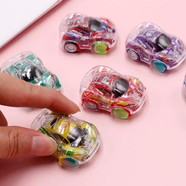 Conjunto de 10 Mini Brinquedos de Carro Transparentes para Encher Piñatas e Presentes de Aniversário Infantil