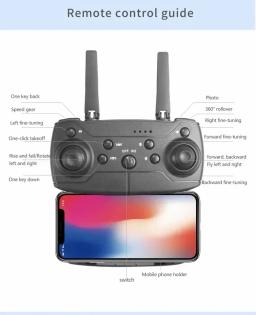 XIAOMI-Drone profissional com câmera grande angular, quadrotor RC dobrável, brinquedos de helicóptero, WiFi, FPV, HD, 1080p, 4K, E88, Novo - Image 6
