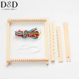 Kit de tecelagem de madeira para crianças, ferramentas de brinquedo DIY, tear multifuncional, conjunto tecido, máquina de tricotar cachecol artesanal, tecido à mão, 1 conjunto - Image 1