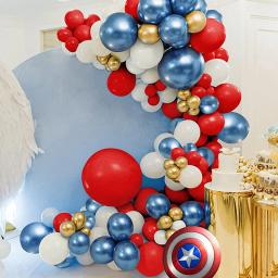 Balões Super Hero para Decorar Festa, Baptismo Rapaz, Dourado, Azul, Vermelho, Branco, Novo, Feliz Aniversário, 119 peças - Image 1
