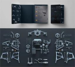 Metal Montagem Modelo Kit Com Luzes, Manta Ray, Marinha Biológica, Mecânica, 3D - Image 2