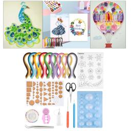 Tiras de papel colorido para Scrapbooking Decor, Quilling Tool Kit, Presente de Natal, Iniciantes DIY Craft, Artesanato, 900, 10 Ferramentas - Image 1