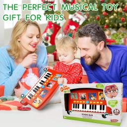 La Granja De Zenon Piano multifuncional para crianças infantis, instrumento musical, primeiros brinquedos educativos, fazenda, 24 teclas - Image 2