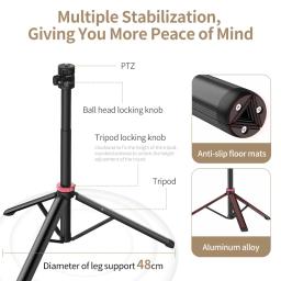 Ulanzi-MT-79 Light Stand, tripé portátil para telefone, clipe, câmera de ação, cob portátil, liga de alumínio, 2m - Image 6