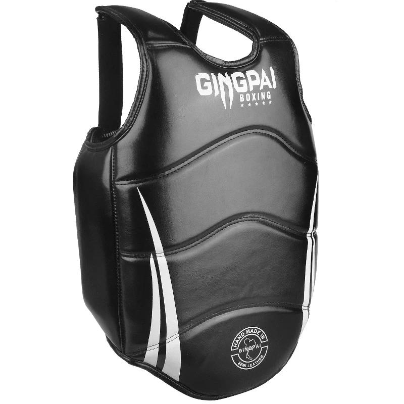 Guarda no peito boxe mma kickboxing corpo colete protetor artes marciais wtf reversível rib shield taekwondo treinamento alvo uniforme - Image 1