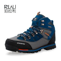 Sapatos de caminhada de couro impermeável para homens, sapatos de escalada e pesca, botas altas de inverno, sapatos de trekking, venda quente 2023 - Image 2
