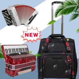 Estojo e bolsa para acordeão, espessado, impermeável e à prova de choque, roda universal, fácil de empurrar e puxar, moda de alto nível - Image 1