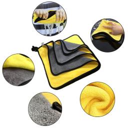 Microfibra toalha de limpeza acessórios de lavagem de carro absorvência pano de limpeza de carro premium ferramentas de limpeza de janela de carro toalha de automóvel - Image 6