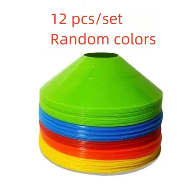 Cone de Disco para Treinamento de Agilidade no Futebol - Set com 12 Cones Marcadores e Acessórios Esportivos