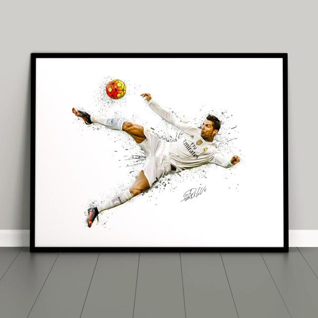 Aquarela dos Atletas: Poster de Lionel Messi, Mbappé e Neymar para Decoração de Sala e Parede