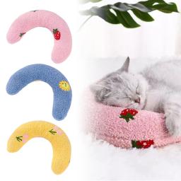 Almofada em forma de U para animais de estimação, auxílio para dormir confortável, coluna cervical, brinquedo de gato, suprimentos para cães, inverno - Image 1