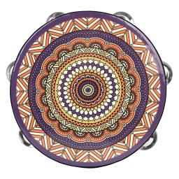 Tambourine única linha Dunhuang estilo antigo mão tambor, percussão Jingles, tambor reflexivo para a educação do Iluminismo, 8" - Image 4