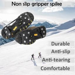 Anti-Slip Ice Cleats com 8 dentes para atividades ao ar livre, pesca de inverno e andar na neve, montanhismo Camping - Image 2