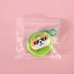 Dog Outdoor Poop Pick-up Bags Cartoon Plush Teddy Corgi Dogs Cute Garbage Dispenser Storage Bag com Keychain Cleaning Supplies - Image 4