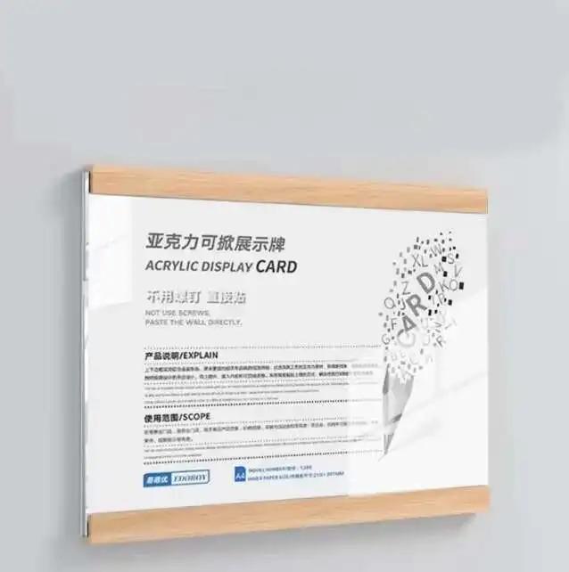 Suporte Magnético Acrílico A4 para Parede - Display de Sinalização Premium