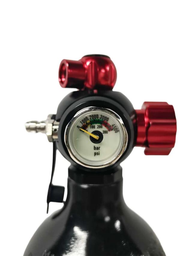 Válvula de mergulho M18x1.5 em alumínio 6061 com adaptador de recarga para snorkeling