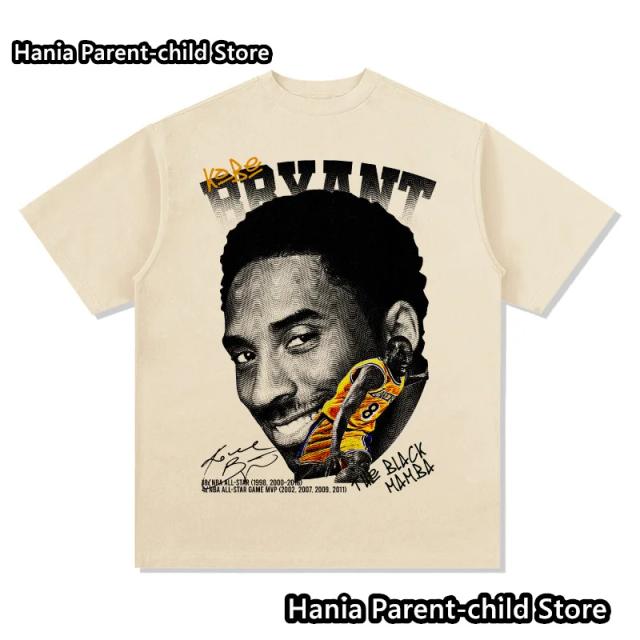 Camiseta Masculina de Basquete Kobe - Algodão Respirável, Casual e Confortável para o Verão