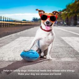Brinquedos para cães rugby resistência mordida de borracha do cão mastigar molar limpeza dentes jogo de treinamento interativo pet puppy ball brinquedo suprimentos - Image 5