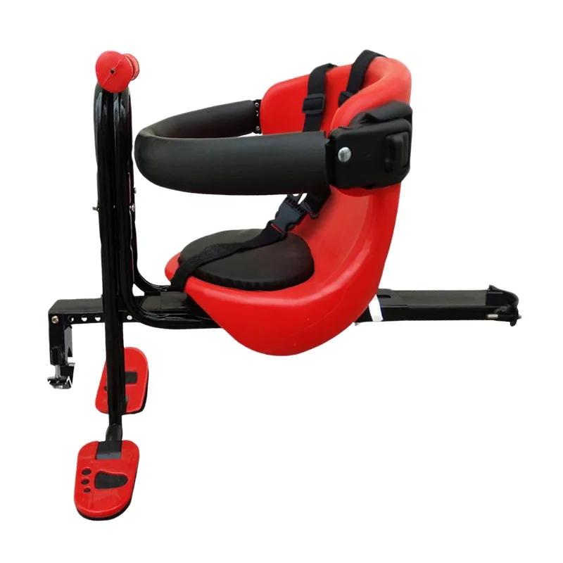 Assento de segurança de bicicleta ajustável para crianças, montagem frontal, Baby Carrier com corrimão, assento de bicicleta para crianças - Image 1