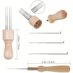 Kit de agulhas de feltragem de lã, cabo de madeira, pacote de agulhas de feltro de lã, ferramenta de artesanato diy para boneca artesanal, conjunto de ferramentas de fabricação - Image 2