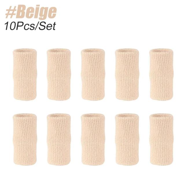 Conjunto com 10 Fitas Elásticas Respiráveis para Dedos - Suporte para Polegar e Mangas para Esportes como Basquete, Tênis, Críquete e Badminton
