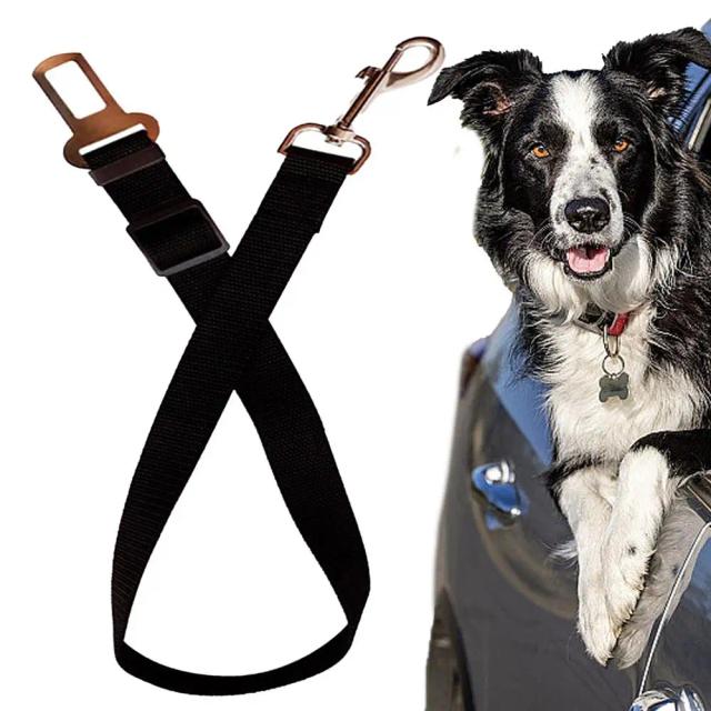 Cinto de Segurança para Animais de Estimação: Cinta Ajustável com Clip de Fivela para Carros, Controle Fácil e Conforto