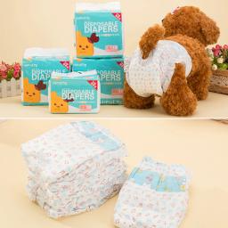 Calças fisiológicas de super absorção para animais, Fraldas descartáveis para cães, Fraldas à prova de vazamento para cachorro, Fraldas para cães femininos, 10pcs - Image 1