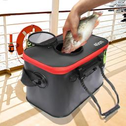 Caixa eva pesca portátil e impermeável, saco dobrável para peixes vivos, com zíper e alça de ombro - Image 2