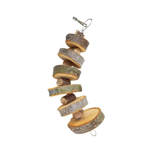 Brinquedo Natural de Madeira para Animais Pequenos - Ideal para Hamsters, Coelhos e Cobaias