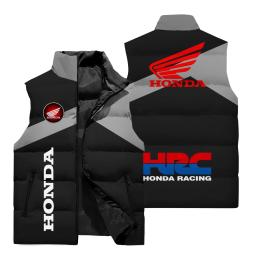 2025 outono e inverno harajuku moda colete honda logotipo 3d impressão sem mangas colete à prova de frio quente novos coletes masculinos de grandes dimensões - Image 3