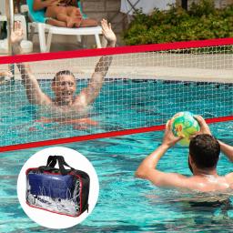 Rede de vôlei para piscina, portátil, jogo de vôlei aquático, brinquedo ajustável, equipamento esportivo para tênis, praia, festa, família, crianças - Image 2
