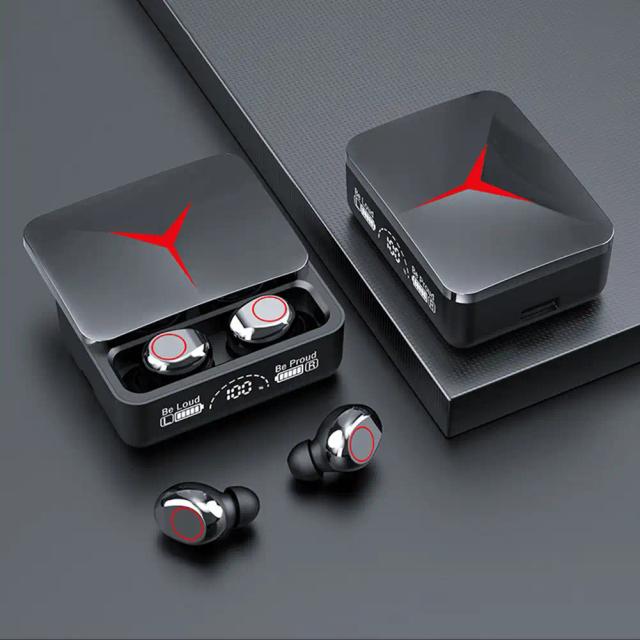 Fones de Ouvido Bluetooth 5.3 TWS M90: Ideais para Gaming e Esportes com Microfone para iPhone, Xiaomi e Samsung